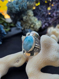 Bague larimar taille réglable