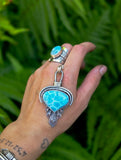 Bague larimar taille réglable