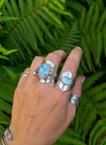 Bague larimar taille réglable