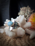 Bague larimar taille réglable