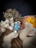 Bague larimar taille réglable