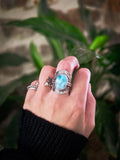 Bague larimar taille réglable