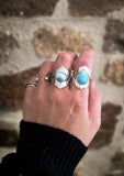 Bague larimar taille réglable