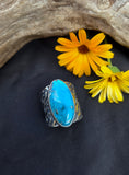 Bague turquoise hubei taille réglable