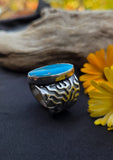 Bague turquoise hubei taille réglable