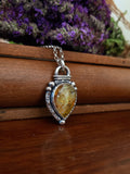 Pendentif opale jaune