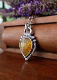 Pendentif opale jaune