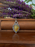 Pendentif opale jaune