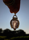 Pendentif quartz fumé a inclusion