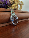 Pendentif quartz fumé a inclusion
