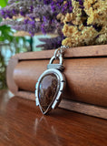 Pendentif quartz fumé a inclusion