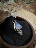 Pendentif calcedoine bleu