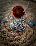 Pendentif mandala/ cyanite