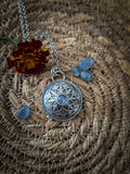 Pendentif mandala/ cyanite