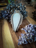 Pendentif opale blanche/ mandala