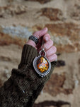 Pendentif ambre / mandala