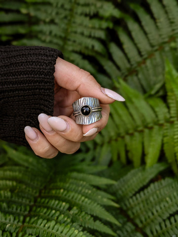 Bague zebre / onyx taille 55