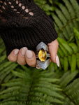 Bague citrine taille 52