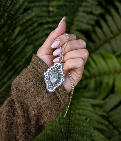 Pendentif aigue marine