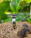 Bague pierre de lune noire Taille 60