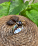 Bague pierre de lune noire Taille 60