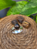 Bague pierre de lune noire Taille 60
