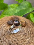 Bague pierre de lune noire Taille 60